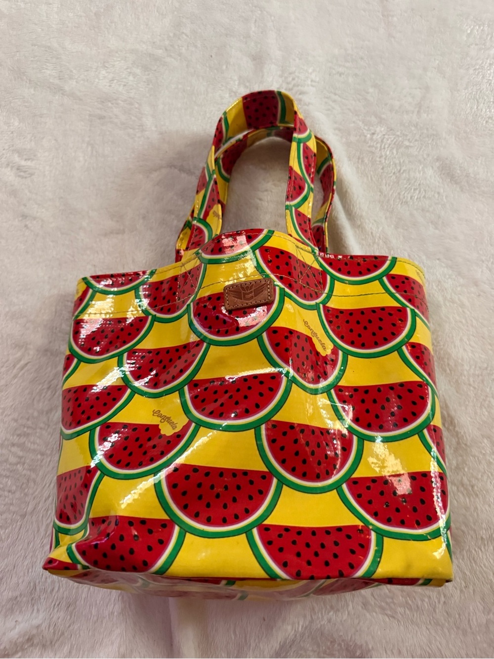 Consuela Watermelon Print Tote Bag - Yellow & Red